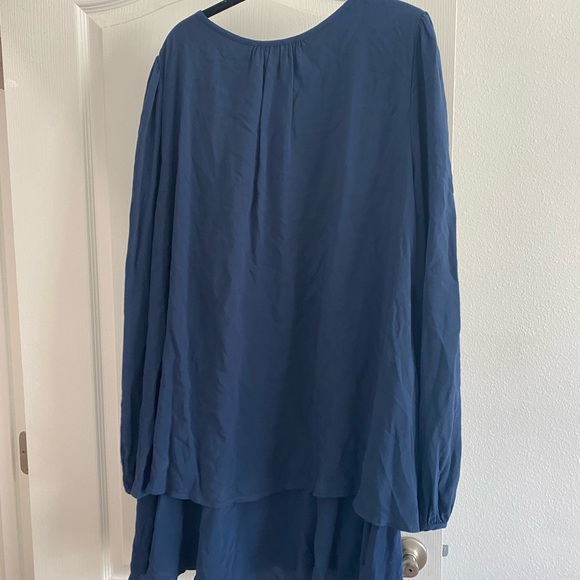 Free People Made in Philadelphia Blue Beck Dress SZ L - Picture 5 of 5